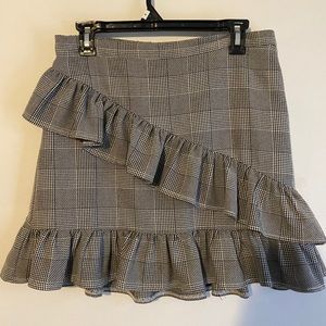 Houndstooth Ruffle Skirt